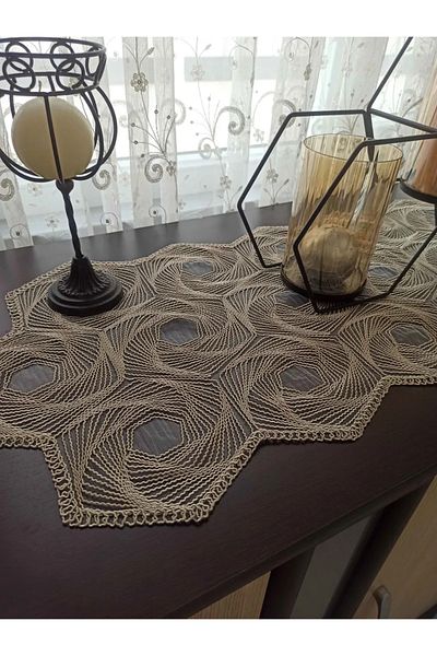Çt Çeyizci Tekstil Runner unic cu detaliu din dantelă franceză, Runner pe masă, Runner față de masă
