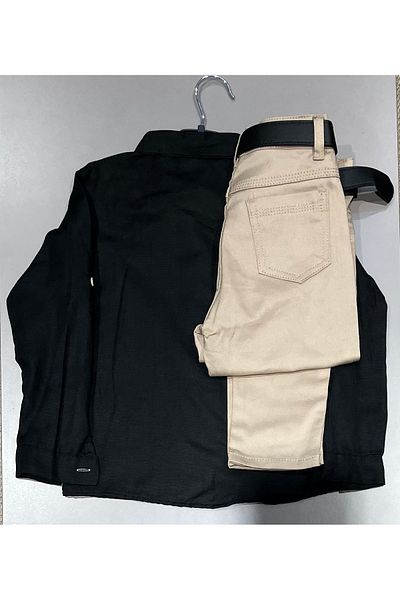 bebitomkids Men's 5-11 Years Old Linen Trousers and Shirt Suit