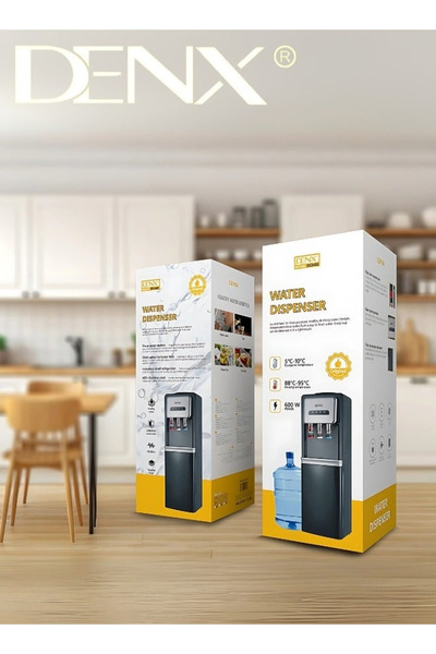 Denx Hot, Cold, and Normal Water Dispenser – Made of Stainless Steel, Hygienic, with Safety Lock, 600W