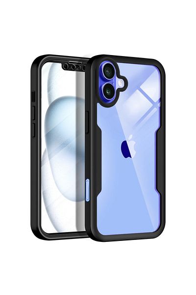 SKYDDAR INNOVATION Case + Film for iPhone 16, [360° Package] ColorVerse MagSafe, Black, set with sticker