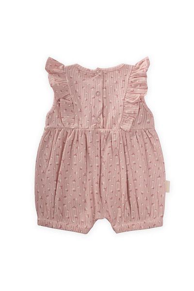 Cigit Patterned Corded Jumpsuit 0-3 Years Old Powder Pink