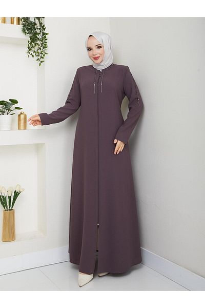 KMKkombin Women's Pardess with Chain Sleeve Detail
