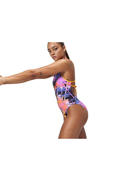 SPEEDO Alov Digi Lat Tbk Af 1Pc Assorted Women's Swimming Suit 8-00406417974 Colorful