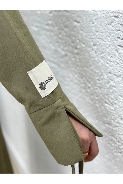 Ebrar Store Mint Sultan Sleeve Drawstring Single Sleeve Labeled Skirt Suit - Ek-H-110-2