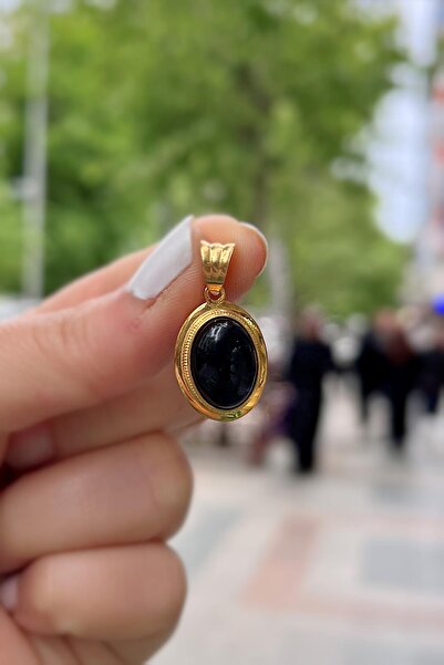 Erer Gümüş Gümüş siyah onix taşlı kolye ucu