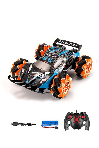 PLAYZO 4WD Drift with 360 Rotation, Rechargeable Battery & Multi-Terrain Tires High-Speed Off-Road RC Car