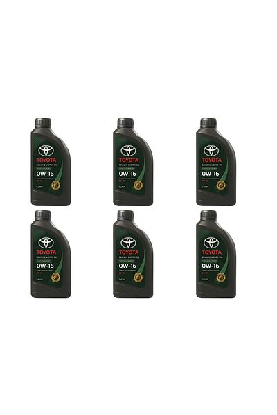 Toyota Genuine Toyota 0w-16 Hybrid Oil - Fully Synthetic for Economical Performance and Superior Protection (6 x 1L Bottles)