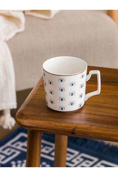 LC Waikiki Lcw Home Mixed Eye Printed Porcelain Mug 360 ml