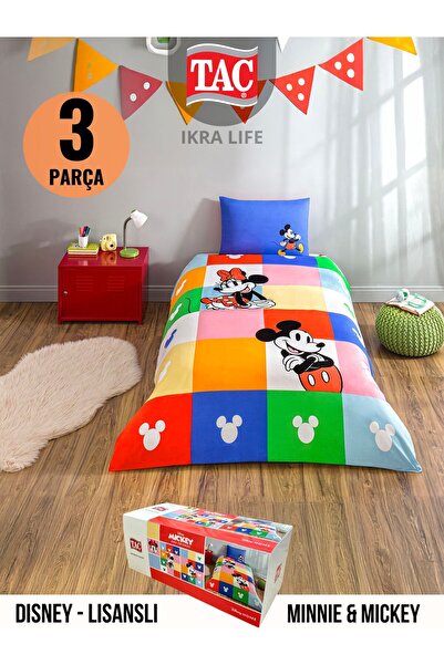 Taç Minnie & Mickey 100 Disney Single Duvet Cover Set