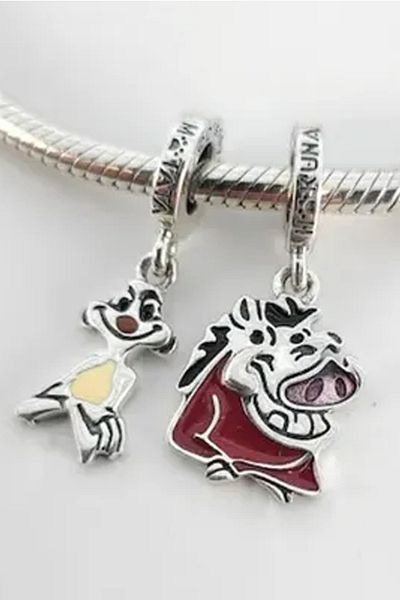 Fubena Timon and Pumbaa Detachable Dangle Charm