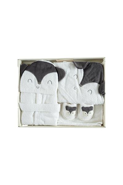 Bebitof Organic Fox Patterned Bathrobe Set
