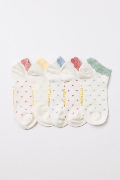 Katia&Bony Katiya&Bony Girl's Polka Dot 5 Step Socks