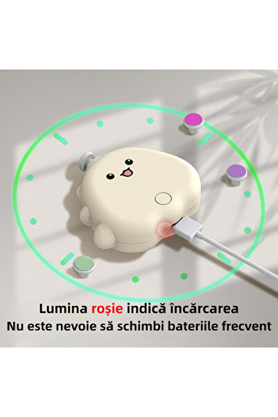 ALPACO Pilă Electrică Unghii Bebeluși Și Adulți, 6 Capete, Usb, Silențioasă, Oprire Automată