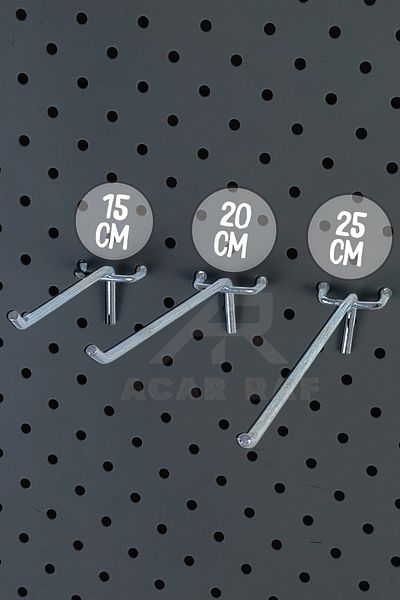 Acar Raf Fon Hook 25 τεμάχια 20 εκ. Τρύπα και κρεμάστρα κουρτινών συρμάτινη ράβδος
