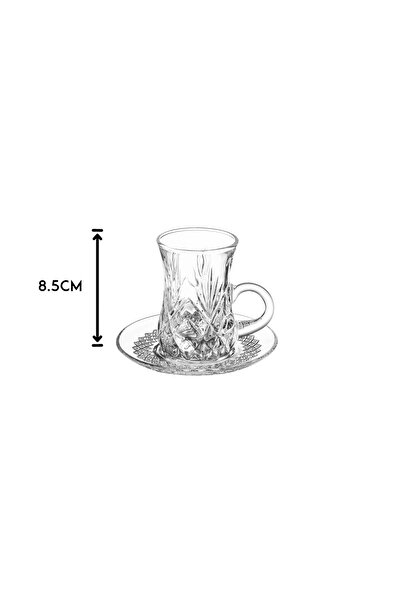 Dania 18-piece decorative glass tea and coffee set, 130 ml