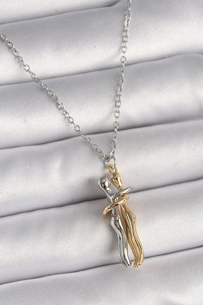 MODA Genuine Couple Necklace Hugging Each Other