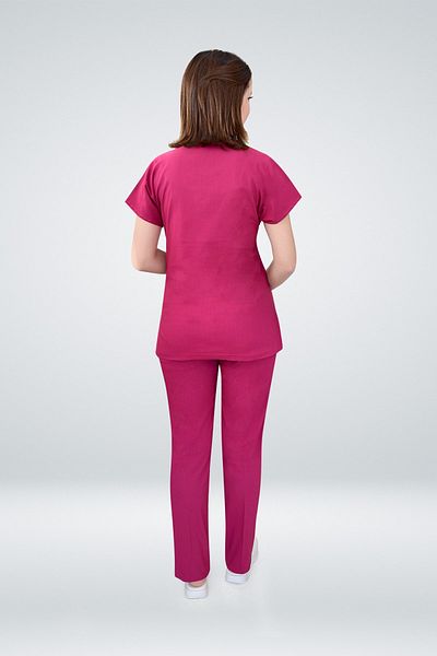 Nur Medikal Giyim Scruburi unisex Cherry Color - Set de lycra de sus și de jos