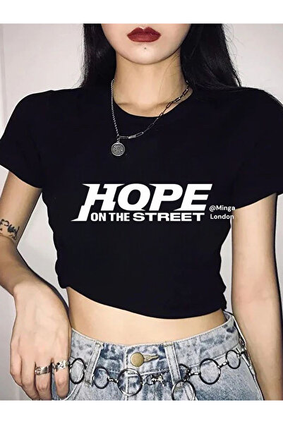 Minga London Siyah Hope na ulici Crop Blouse - Minga London