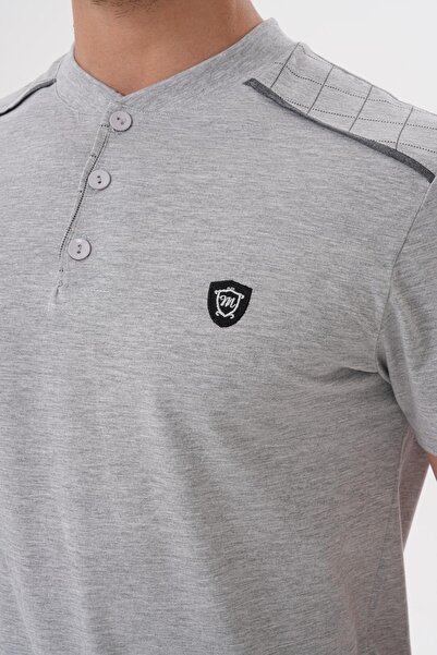 By Mecit Pijama Large Size Short Sleeve Buttoned Collar Men's Pajama Set 90% Cotton 10% Viscose