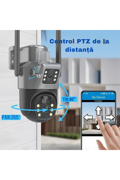 ALPACO 4g Solar Surveillance Camera, 4k, Ptz 355°, Audio, Color Night Vision, Ip66, 365z Autonomy