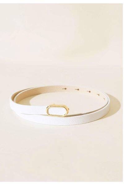 Desre Moda Oval Gold Buckle Thin Women's Belt,Shirt Belt,Coat Belt,Pantalon Belt