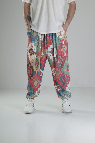 COCOPELLI Ethnic Patterned Pleated Half Shalwar