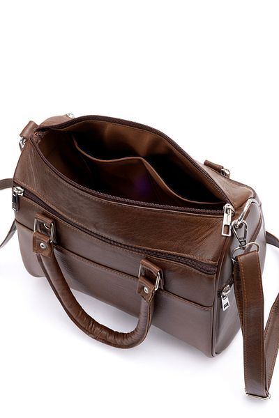 fubileather Чанта за през рамо от естествена кожа с каишка за дръжка