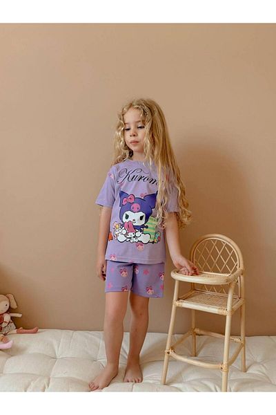 YİGİT BUTİK Yigit Butik Kuromi Printed Shorts Girl's Suit