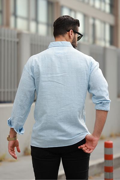BASEL.CO Ежедневна риза Oversize от ленен микс