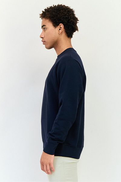 883 Police Men Crew Neck Brand Logo Long Sleeves Sweatshirt, Navy