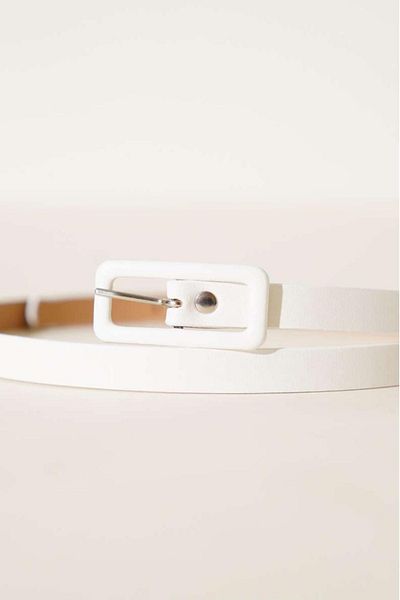 Desre Moda Thin Women's Belt with Plated Buckle,Coat Belt,Shirt Belt,Pantalon Belt