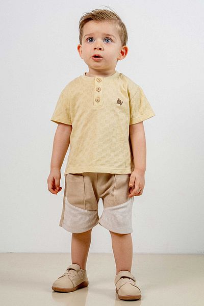 bombe Baby Kids Cotton Shorts 2-Piece Set Trend Fashion Bottom Top Set