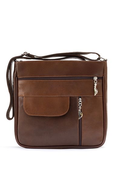fubileather Geantă de umăr zilnică din piele naturală cu mai mulți ochi