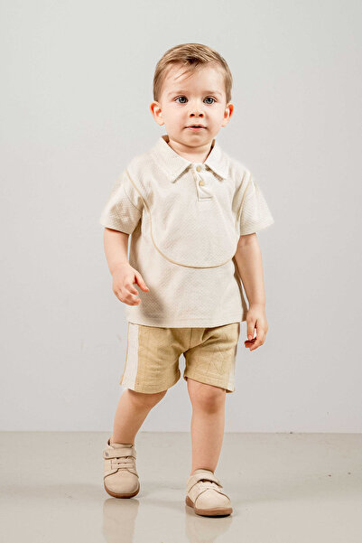 bombe Baby Kids Khaki Cotton 2-Piece Set First I Trend Fashion Bottom Top Set