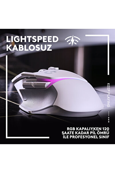 logitech G G502 X Plus Wireless Hero 25K Sensor Rgb Illuminated White Gaming Mouse - 910- 006172