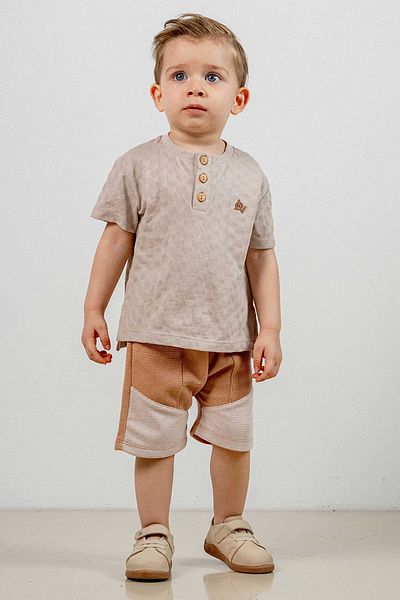 bombe Baby Kids Cotton Shorts 2-Piece Set Trend Fashion Bottom Top Set