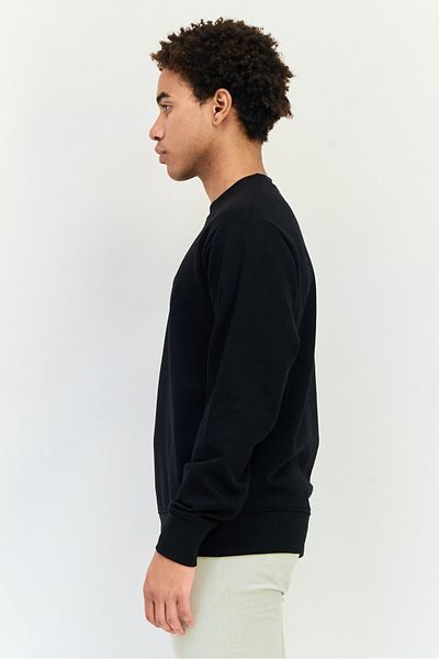 883 Police Men Crew Neck Brand Logo Long Sleeves Sweatshirt, Black
