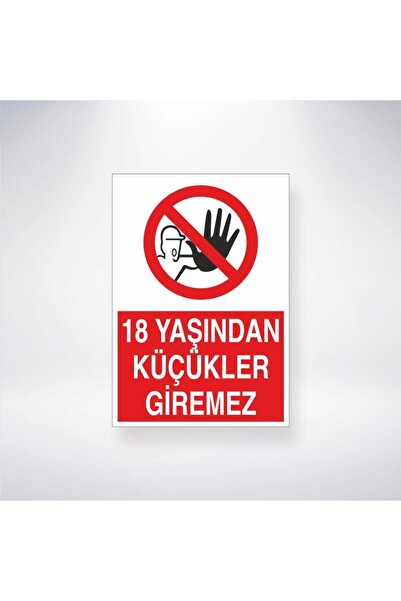 Reysa Tasarım No One under 18 Can Enter Sticker 20X28 cm