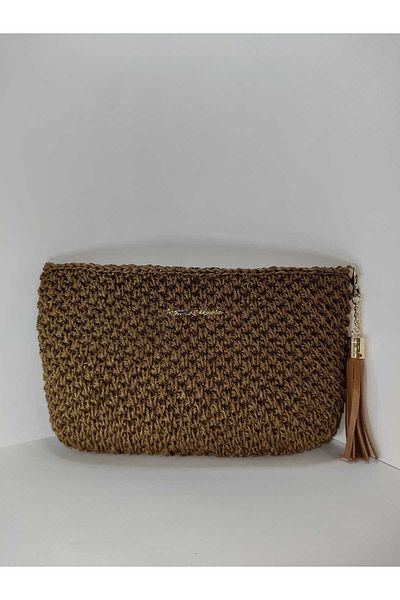 DERYASS2025 Handmade Wicker Knitted Portfolio Bag