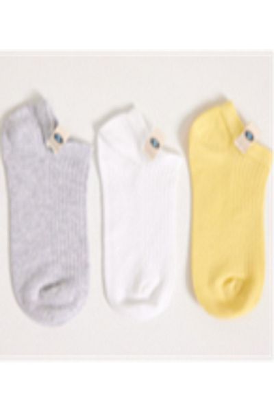 Katia&Bony Katiya&Bony Children's Sunshine Mustard 3-Pack Step Socks