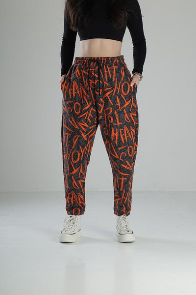 COCOPELLI Graffiti Patterned Baguette Trousers