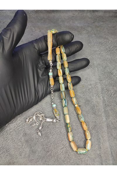 Mos Tespih High End Moire Collectible Squeeze Amber Rosary