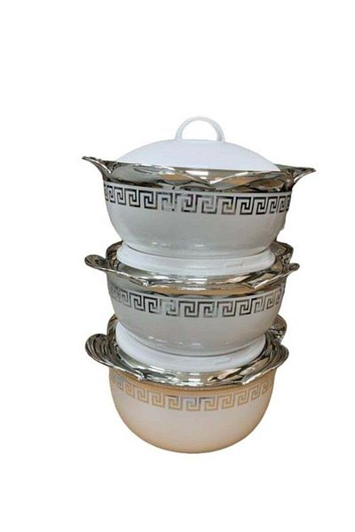 Generic Sahih Set of 3 Plastic Food Containers and Heat Preservation Containers