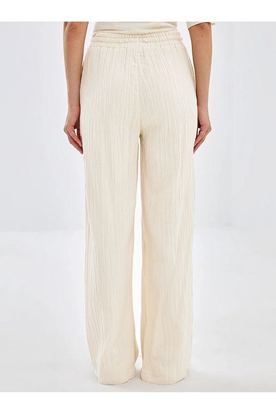 Bled Muslin Wide Leg High Waist Palazzo Women's Trousers (100% Cotton)