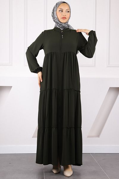 İmajButik Χακί μανίκι ελαστικό πολυστρωματικό φούρνο