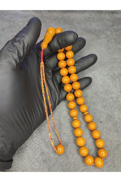 Mos Tespih Large Size High-End Moire Crimped Amber Rosary