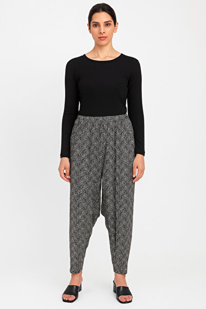 nacar çarşı Kadın Rahat Kalıp Desenli Harem Şalvar – Lastikli Bel – Yazlık An...