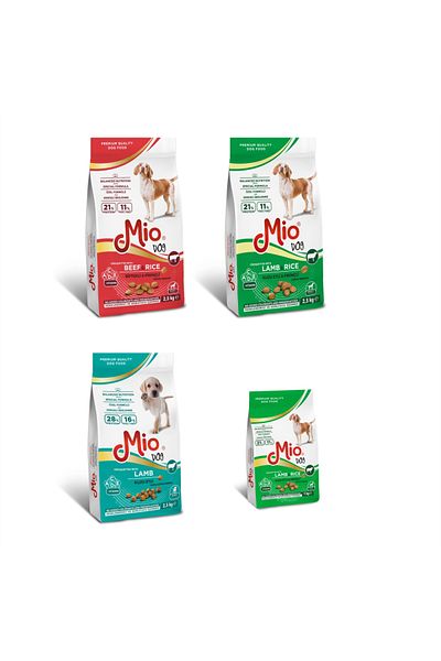 MİO Mancare caini sac❤️ 2.5 Kg, Pachet Test oricare 4 saci, 3 saci de cate 2.5 Kg + puppy