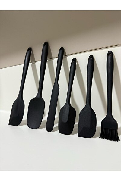 Tercih Home 6 Pieces Silicone Food Cooking Kitchenware Set Pastry Spatula Large Small Spoon Egg Brush Spatula