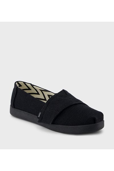 Toms Kids Toms Heritage Canvas Velcro Closure Shoes Black 13.5